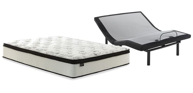 Sierra Sleep® by Ashley® Chime 2-Piece 12" Hybrid and Better Adjustable Base King Mattress Set-0