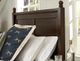 Vaughan-Bassett Laurel Tobacco King Poster Bed With Storage Bench-1