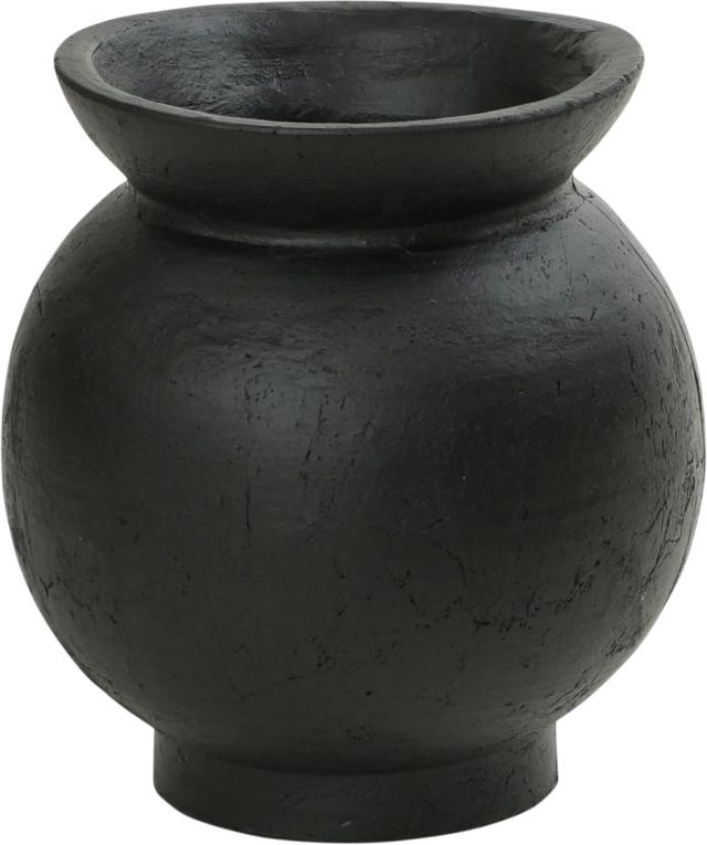 Harp & Finial® Emory Matte Black Large Vase-0