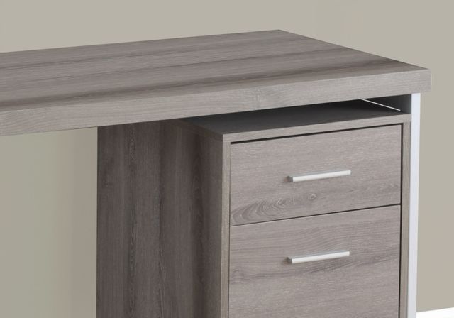 Monarch Specialties Inc. 48" L Drak Taupe Silver Metal Computer Desk-1