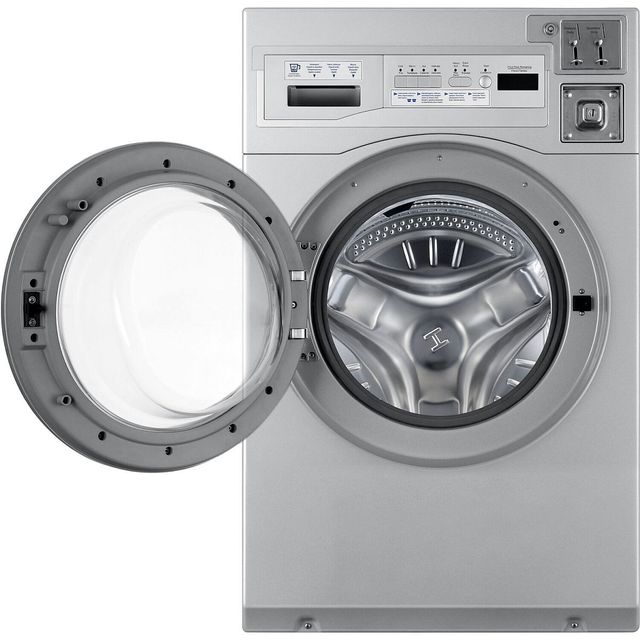 Crossover 2.0 Commercial 3.5 Cu. Ft. Silver Coin/Card/OPL Front Load Washer-1