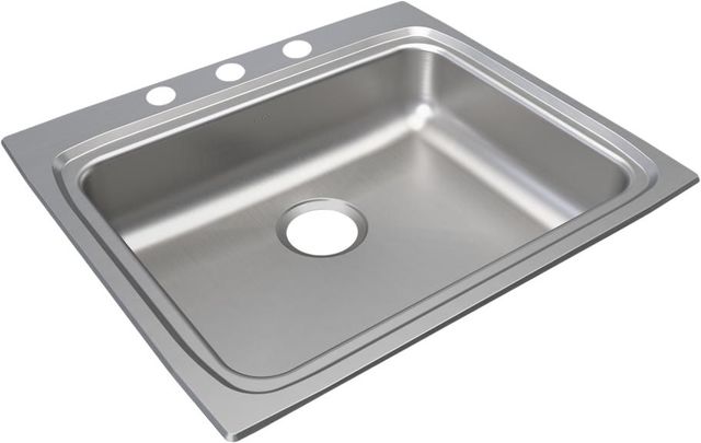 Elkay Lustertone® Classic Lustrous Satin 25" x 22" x 5-1/2" 3-Hole Single Bowl Drop-In ADA Sink-0