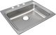 Elkay Lustertone® Classic Lustrous Satin 25" x 22" x 5-1/2" 3-Hole Single Bowl Drop-In ADA Sink-0