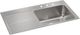 Elkay Lustertone® Classic Lustrous Satin 43" x 22" x 10" 3-Hole Single Bowl Drop-In Sink with Right Drainboard-0