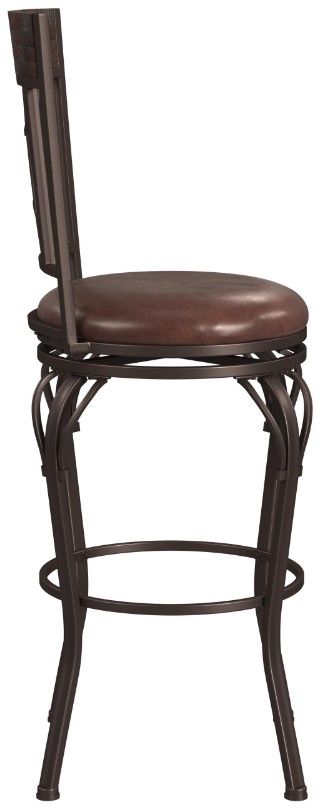 HH2 Home Granada Dark Chestnut Swivel Bar Stool-2