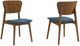 Armen Living Kalia 2-Piece Blue Dining Chair Set-2