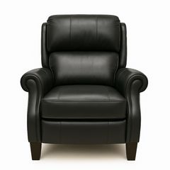 Best® Home Joanna Leather Power High Leg Recliner with Power Tilt Headrest and Espresso Legs