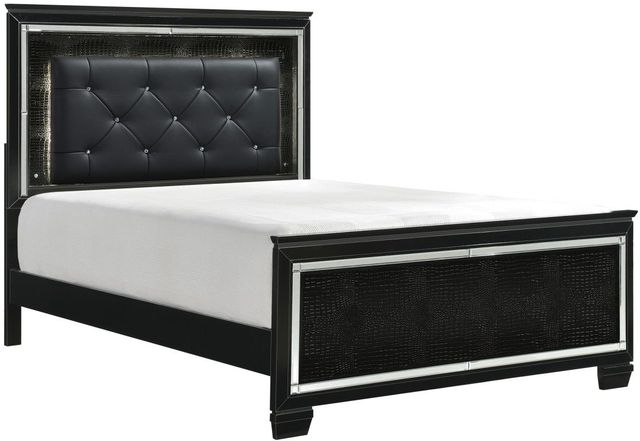 Homelegance® Allura Black Full Panel Bed with LED-0