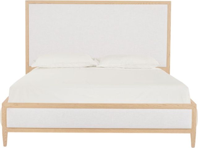 Bassett® Furniture Willow Natural Sand Queen Upholstered Panel Bed-2
