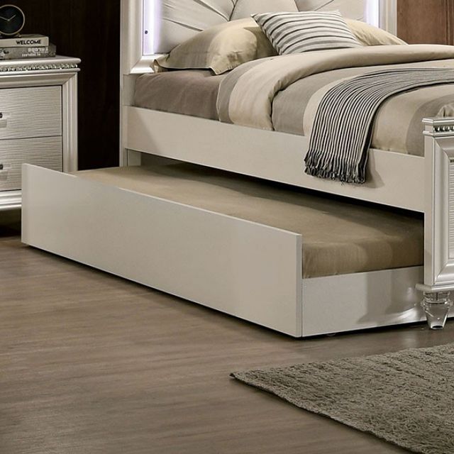 Furniture of America® Allie Pearl White Trundle Bed-0