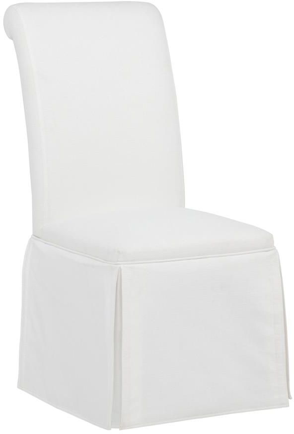 Coaster® Shawna 2-Piece White Upholstered Skirted Side Chair Set-3