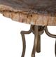 A & B Home Fret Brown/Dark Bronze Tripod Tall Side Table-2