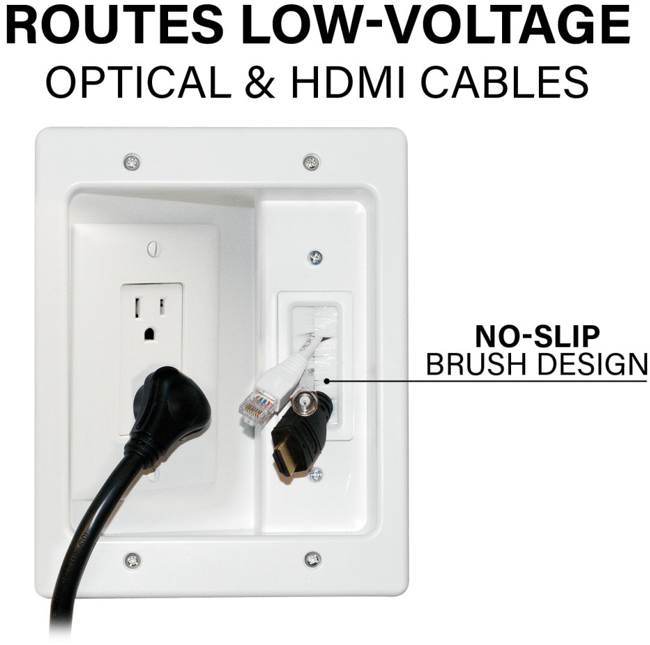 Sanus White In-Wall Cable Management Kit - Thumbnail 4