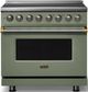 Viking® 5 Series 36" Eucalyptus Pro Style Induction Range with Brushed Brass Trim-0