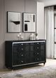 Coaster® Ravenne Black Upholstered LED Dresser-1