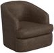 International Furniture Direct Tumbi Brown Faux Leather Swivel Accent Chair-0