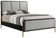 Coaster® Arini Black/Grey Eastern King Panel Bed with Upholstered Headboard-0