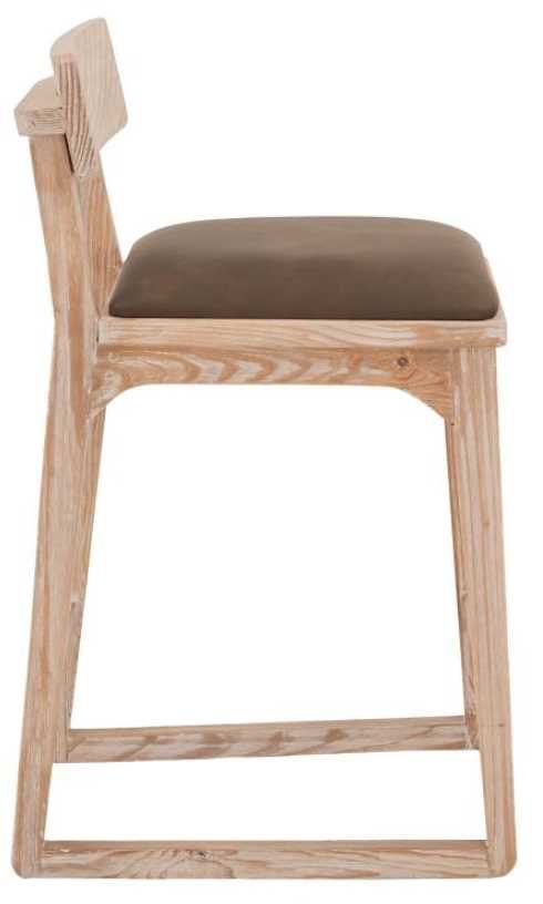 International Furniture Direct Balam Gray/Stained White Barstool-3