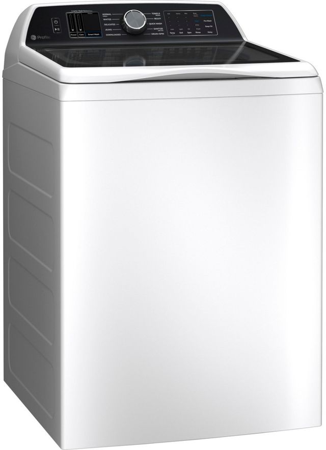 GE Profile™ 6.2 Cu. Ft. White on White Impeller Top Load Washer with Smarter Wash Technology-3
