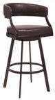 Armen Living Saturn Ford Brown Faux Leather 30" Bar Stool-0