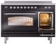 Ilve® Nostalgie II Series 48" Glossy Black Pro Style Induction Range-2