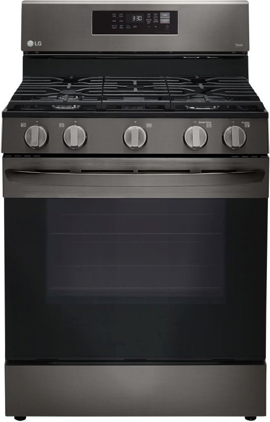 LG 30" PrintProof™ Black Stainless Steel Freestanding Gas Range-0