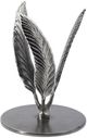 A & B Home Antique Silver Leaf Side Table-1