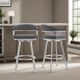 Armen Living Chelsea Brushed Stainless Steel/Gray Swivel Bar Stool-2
