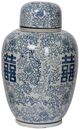 A & B Home Blue Berit Lidded Jar-0