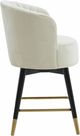 TOV Furniture by Inspire Me! Home Decor Cream Velvet Liana Swivel Stool-1