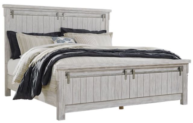 Signature Design by Ashley® Brashland 4-Piece White King Panel Bed Set-1