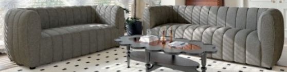 Furniture of America® Aversa 2-Piece Charcoal Gray Living Room Seating Set-0