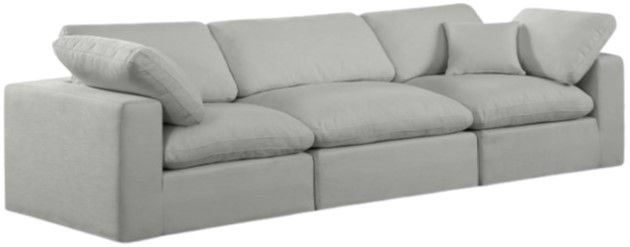 Meridian Furniture Comfy 3-Piece Gray Sofa -0