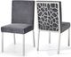 Meridian Furniture Opal Gray/Chrome Velvet Dining Chair-3
