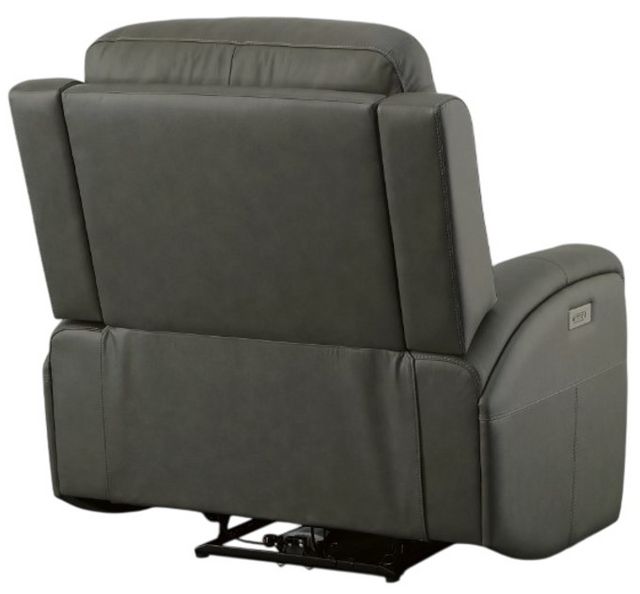 Flexsteel® Linden Charcoal Power Recliner with Power Headrest and Lumbar-7