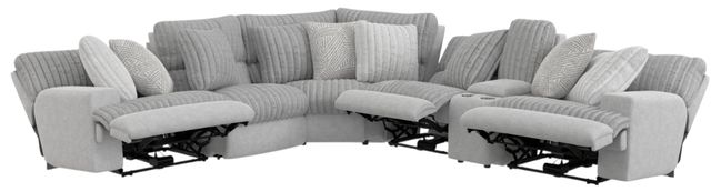 Catnapper® Abraxas 6-Piece Moonstruck 41" Curved Power Reclining Sectional-1