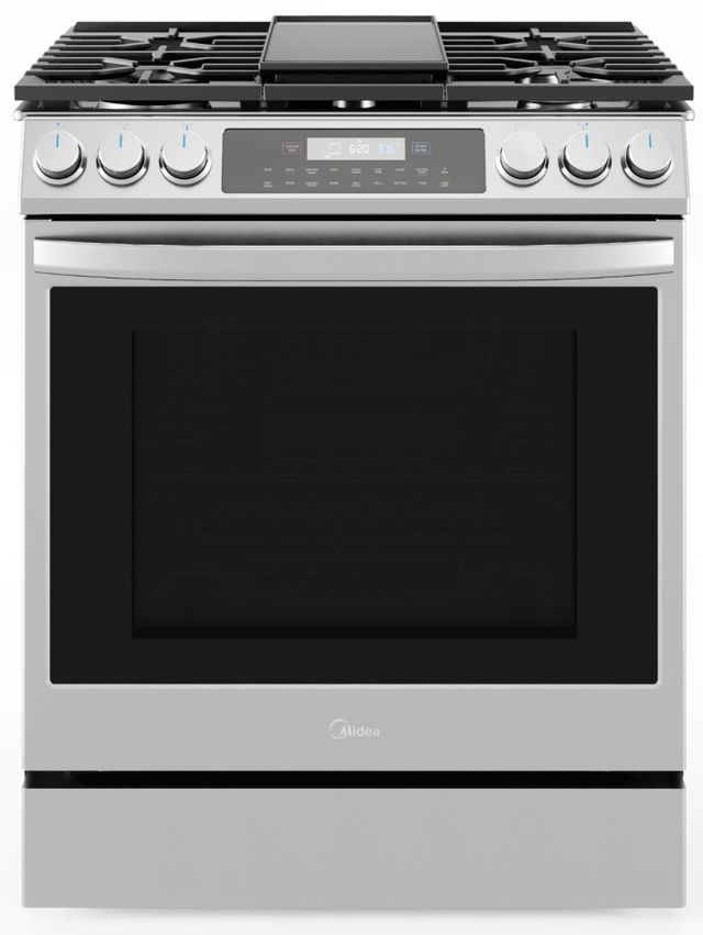 Midea® 30" Stainless Steel Slide In Gas Range-0