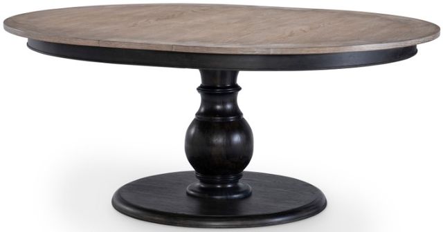 Legacy Classic Halifax Flax Round Dining Table with Java Base-1