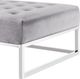 TOV Furniture Nova Grey Velvet Ottoman-2