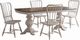 Liberty Furniture Magnolia Manor 5-Piece Antique White/Weathered Bark Double Pedestal Dining Table Set-0