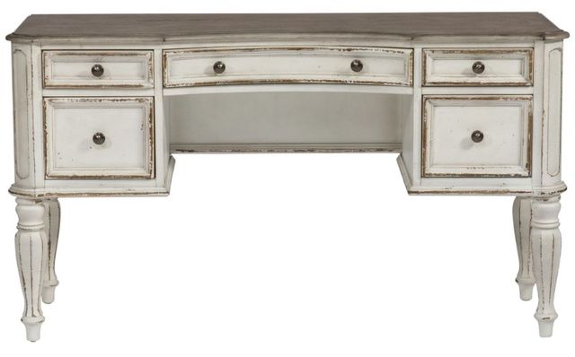 Liberty Furniture Magnolia Manor 3-Piece Antique White/Weathered Bark Vanity Set-2