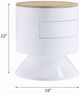ACME Furniture Otith Brown Accent Table with White Base-2