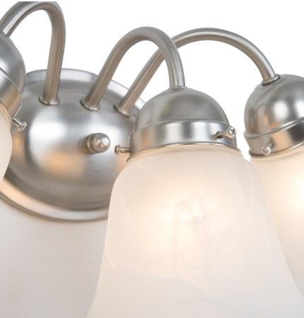 YHD Satin Nickel/White Style 2 Incandescent Bathroom Vanity Lighting-4