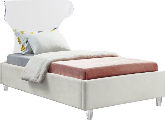 Meridian Furniture Ghost Cream Twin Panel Bed-0
