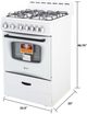 Avanti® 24" White Freestanding Gas Range-1