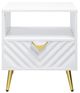 ACME Furniture Gaines White End Table with Gold Base-2