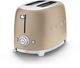 Smeg 50's Style 2 Slice Matte Champagne Toaster-2