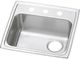 Elkay Celebrity® Stainless Steel 19.5" x 19" x 5.5" 3-Hole Single Bowl Drop-in ADA Sink with Quick-clip and Right Drain-0