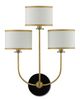Currey & Company Croydon Brass/Satin Black/White Wall Sconce-1