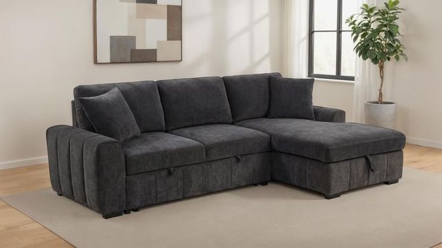 Coaster® Pastrana 2-Piece Gray Right-Arm Facing Sleeper Sectional Sofa-0